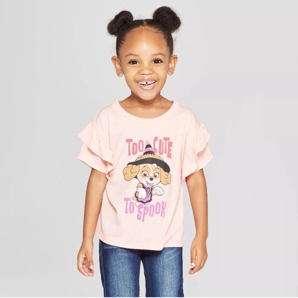Paw Patrol Skye Halloween “Too Spooky” Tee Tshirt
